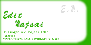 edit majsai business card